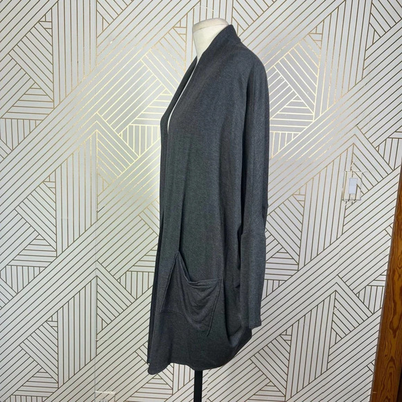 Beyond Yoga Gray Modal Dolman Sleeve Fleece‎ Cardigan Size US XS/S - Picture 4 of 11